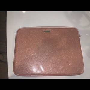 Kate Spade rose gold glitter 13’ laptop sleeve